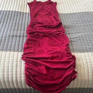 Chic Sleeveless Burgundy Midi Dress